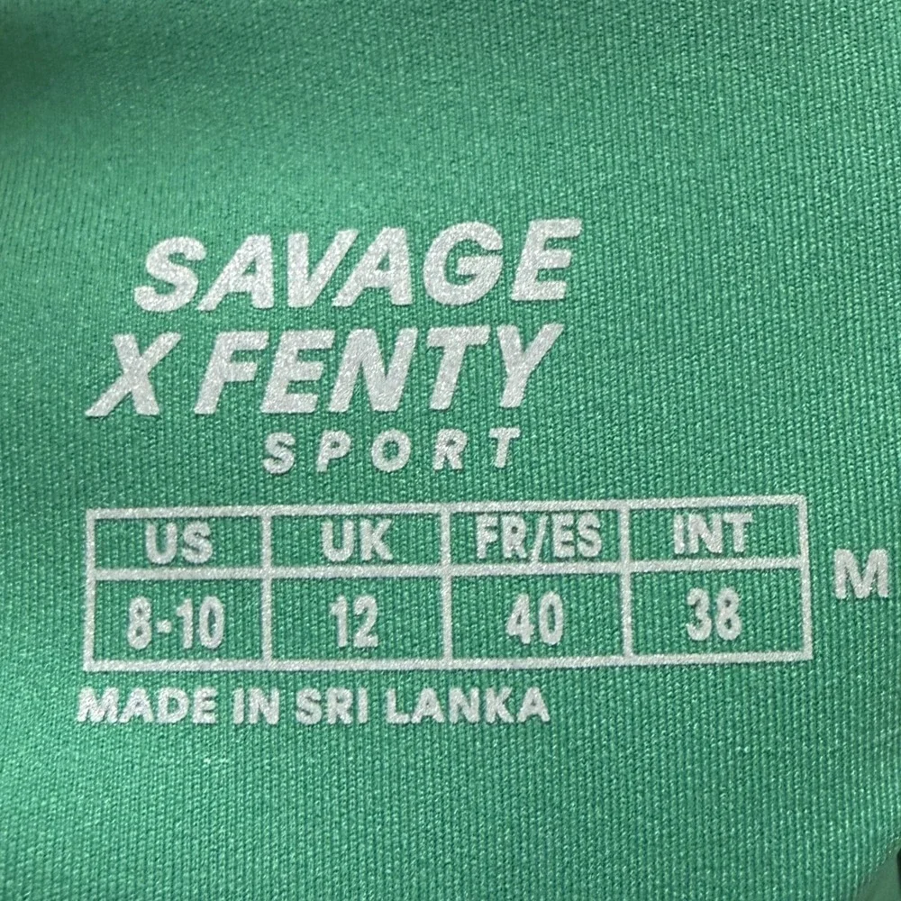 Savage X Fenty Sport Bike Shorts Green Size Medium